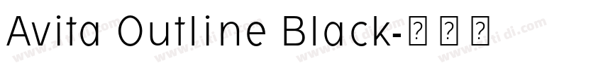 Avita Outline Black字体转换